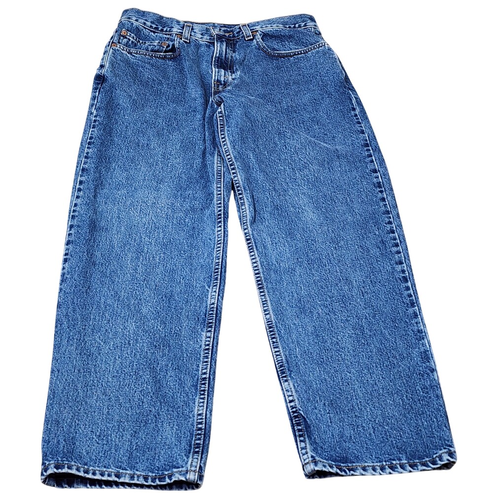 Levis 550 Jeans Mens 34x30 Blue Medium Wash Relaxed Tapered Denim Pants Casual